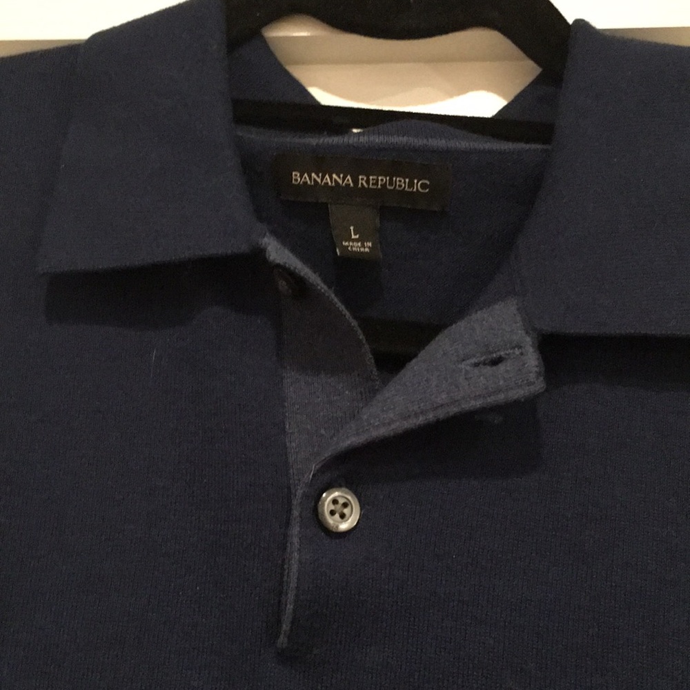 Banana Republic Silk/Cotton Polo Sweater